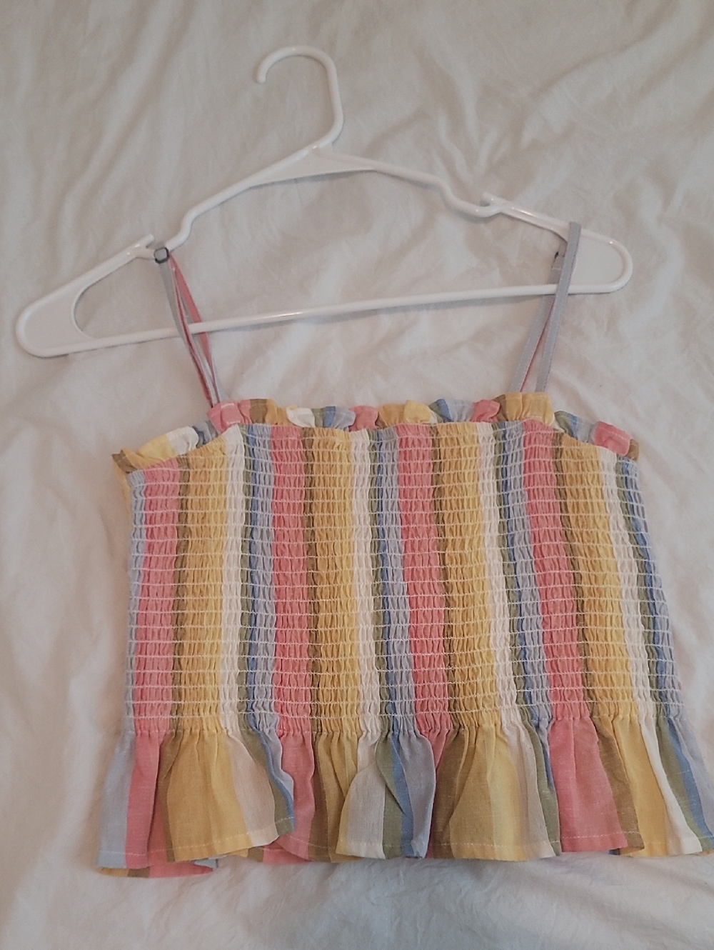 Billabong Girls' Pastel Stripe Smocked Cami